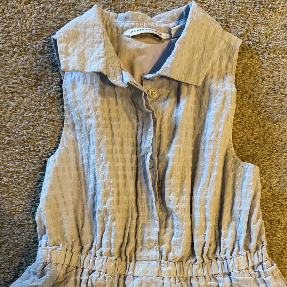 Janie and Jack Light Blue Sleeveless Dress - Picture 3 of 3